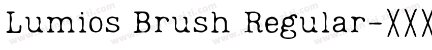 Lumios Brush Regular字体转换